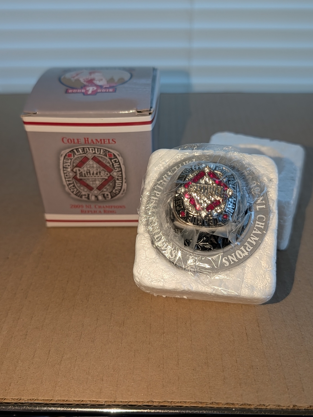 Philadelphia Phillies Cole Hamels Replica Ring SGA 2024